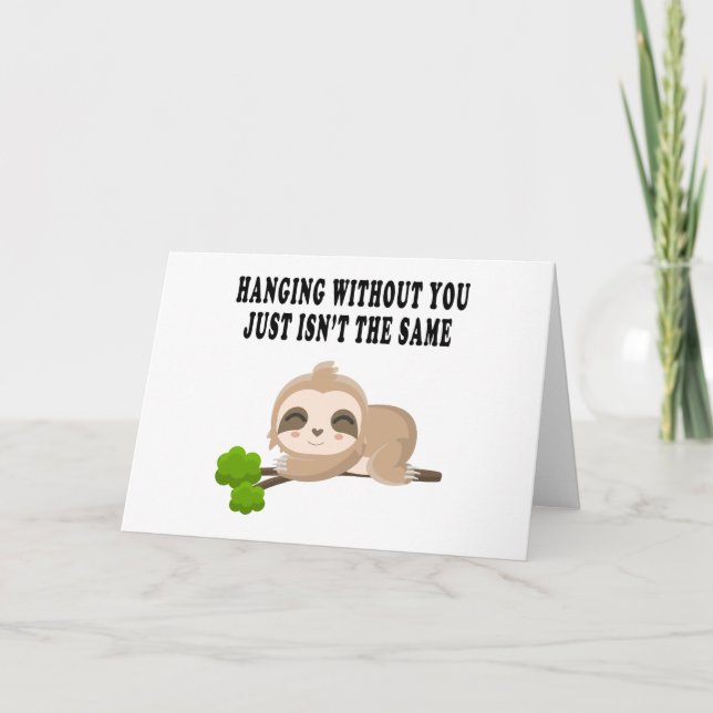 Funny Sloth Card (Front)