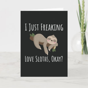 Funny Sloth Cards Humourous Animal Happy Humour