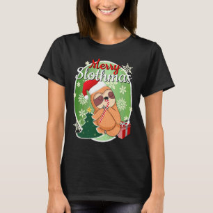 Funny Sloth Christmas Merry Slothmas T-Shirt