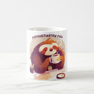 Funny Sloth Coffee Mug – Procrastination Fuel