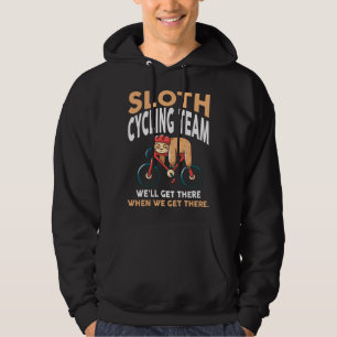 Funny Sloth Cycling Team Lazy Sloth Biker Bicycle Hoodie