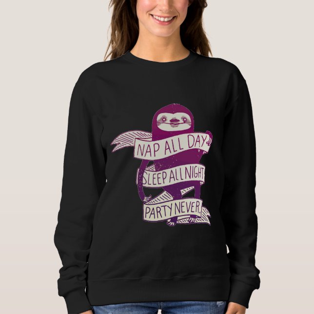 Funny Sloth Design Biology Sweatshirt (Front)
