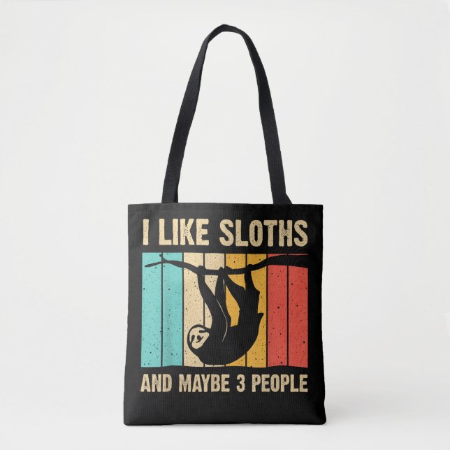 Funny Sloth Design For Sloth Lover Men Women Kids  Tote Bag (Front)