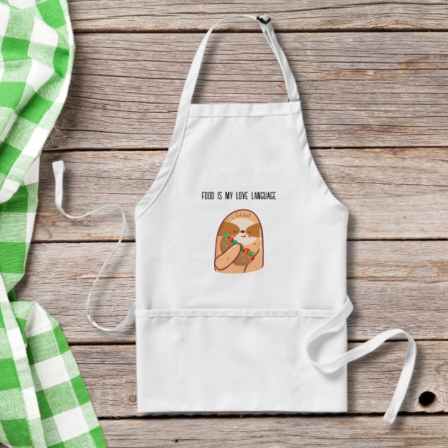 Funny Sloth Eating Burrito Standard Apron (Creator Uploaded)