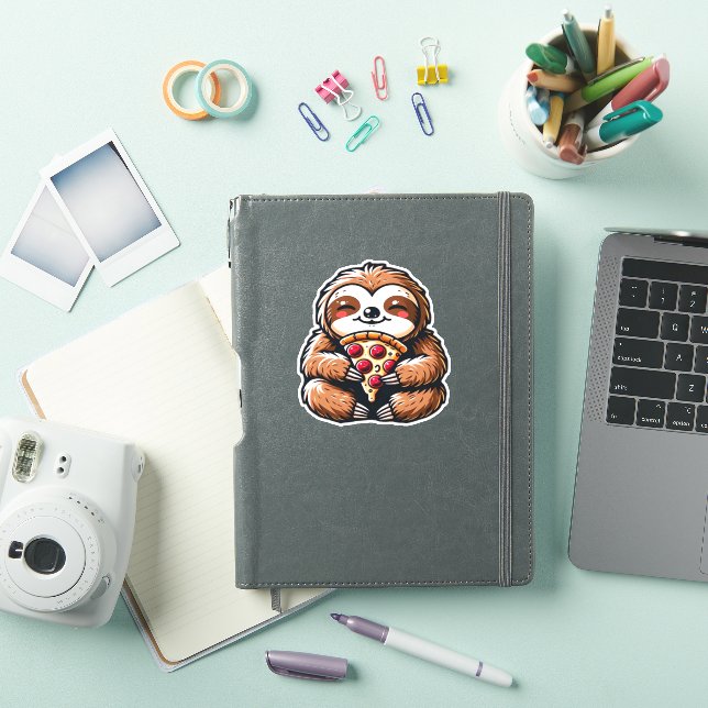 Funny Sloth eating Pizza, Kawaii Animal Lover Clas (iPad Cover)