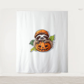 Funny Sloth eating Pizza, Kawaii Animal Lover Clas Tapestry