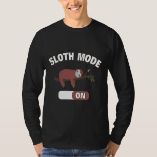 Funny Sloth Face Mask Quarantine Mode T-Shirt