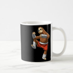 Funny Sloth Fighter - Muay Thai Kickboxing Gift Coffee Mug