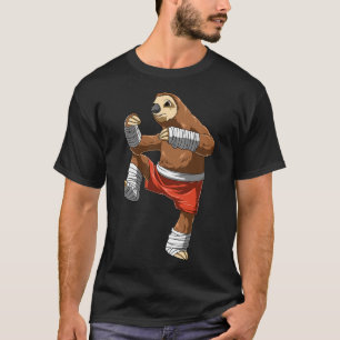 Funny Sloth Fighter - Muay Thai Kickboxing Gift T-Shirt