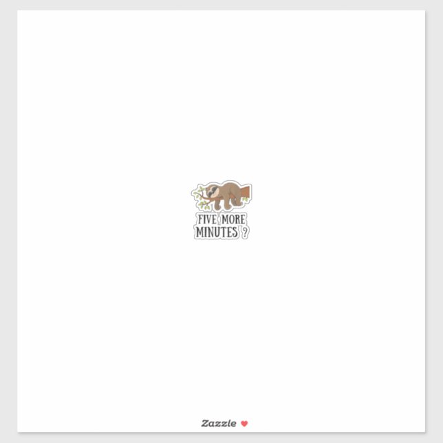 Funny Sloth Five More Minutes Sleep Bed Pajama Nig (Sheet)