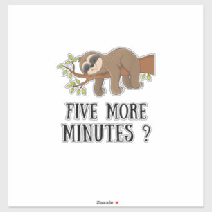 Funny Sloth Five More Minutes Sleep Bed Pajama Nig