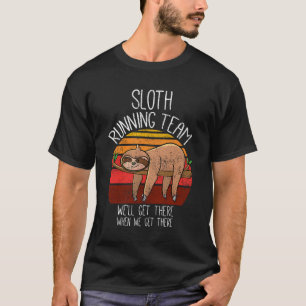 Funny Sloth Gifts Men Women Kids Vintage Sloth Run T-Shirt