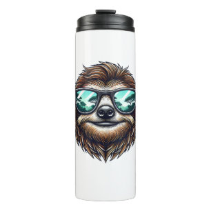 Funny Sloth Graphic with Sunglasses, Men Women Kid Thermal Tumbler