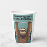 Funny Sloth Gym Motivation Poster - Slow Progress