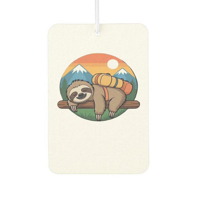 Funny Sloth Hiking Classic T-Shirt_1 Car Air Freshener (Front)