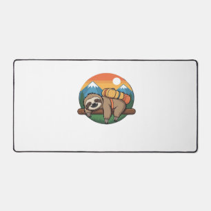 Funny Sloth Hiking Classic T-Shirt_1 Desk Mat