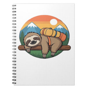 Funny Sloth Hiking Classic T-Shirt_1 Notebook