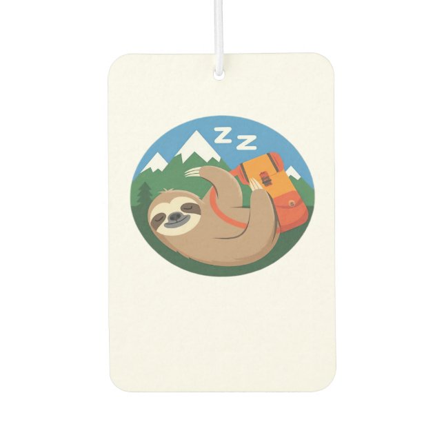 Funny Sloth Hiking Classic T-Shirt_2 Car Air Freshener (Front)