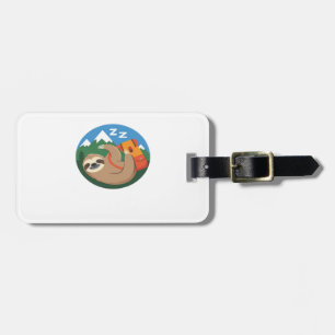 Funny Sloth Hiking Classic T-Shirt_2 Luggage Tag