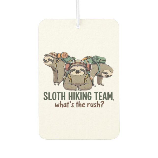Funny Sloth Hiking Classic T-Shirt_5 Car Air Freshener (Front)