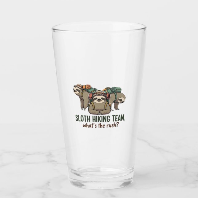 Funny Sloth Hiking Classic T-Shirt_5 Glass (Front)