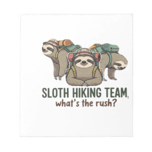 Funny Sloth Hiking Classic T-Shirt_5 Notepad