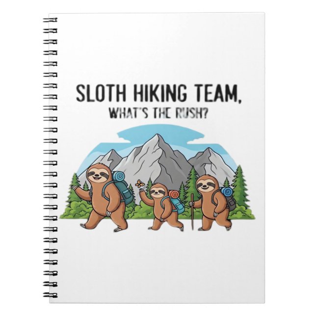 Funny Sloth Hiking Classic T-Shirt_6 Notebook (Front)