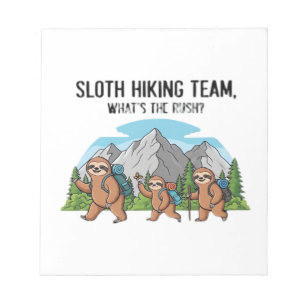 Funny Sloth Hiking Classic T-Shirt_6 Notepad
