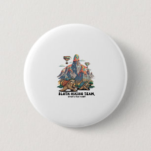 Funny Sloth Hiking Classic T-Shirt_7 6 Cm Round Badge