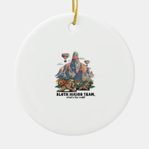 Funny Sloth Hiking Classic T-Shirt_7 Ceramic Ornament