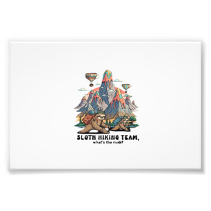Funny Sloth Hiking Classic T-Shirt_7 Photo Print