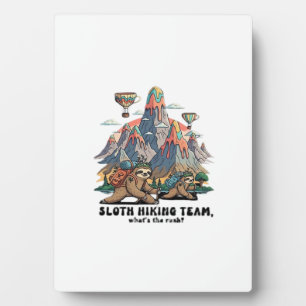 Funny Sloth Hiking Classic T-Shirt_7 Plaque