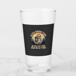 Funny Sloth Hiking T-Shirt_2 Glass