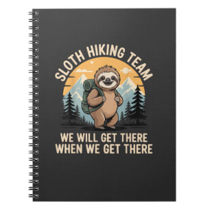Funny Sloth Hiking T-Shirt_2 Notebook