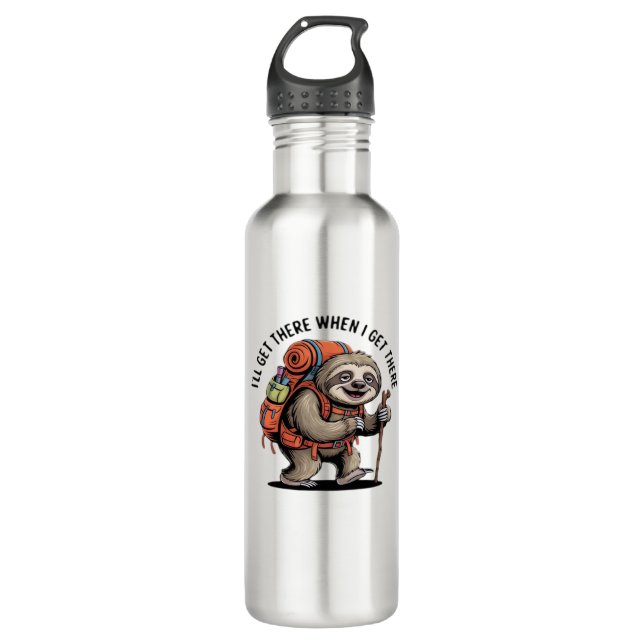 Funny Sloth Hiking Team - Slow and Steady Classic  710 Ml Water Bottle (Front)