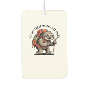 Funny Sloth Hiking Team - Slow and Steady Classic Car Air Freshener