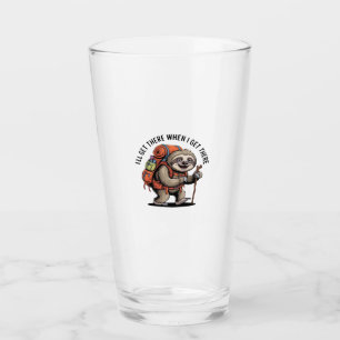 Funny Sloth Hiking Team - Slow and Steady Classic  Glass