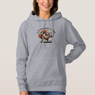 Funny Sloth Hiking Team - Slow and Steady Classic Hoodie
