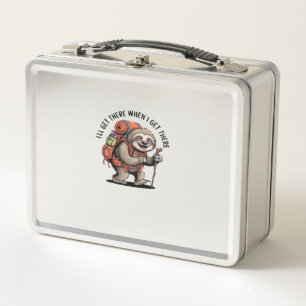Funny Sloth Hiking Team - Slow and Steady Classic Metal Lunch Box