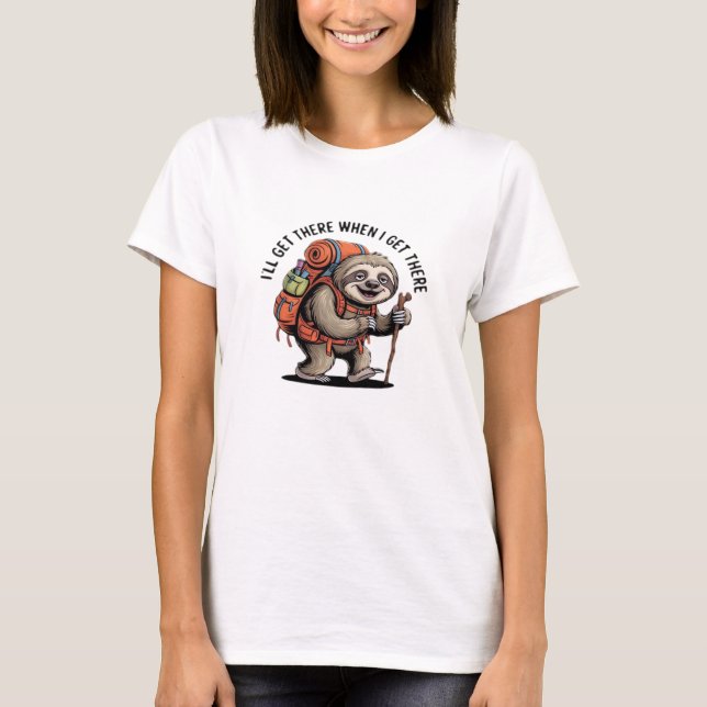 Funny Sloth Hiking Team - Slow and Steady Classic  T-Shirt (Front)