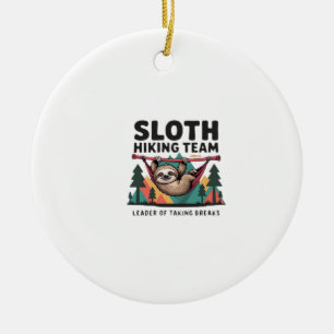 Funny Sloth Hiking - This funny sloth hiking gift Ceramic Ornament