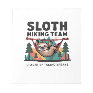 Funny Sloth Hiking - This funny sloth hiking gift  Notepad