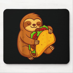 Funny sloth hugging taco mexican food lover cinco mouse pad