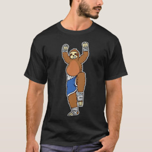 Funny Sloth In Fight Gear Mma Fighting T-Shirt