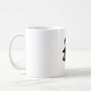 Funny Sloth in Witch Hat Enjoying Donuts - Cute Ha Coffee Mug