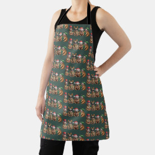 Funny Sloth Lover Christmas Lights Merry Slothmas Apron