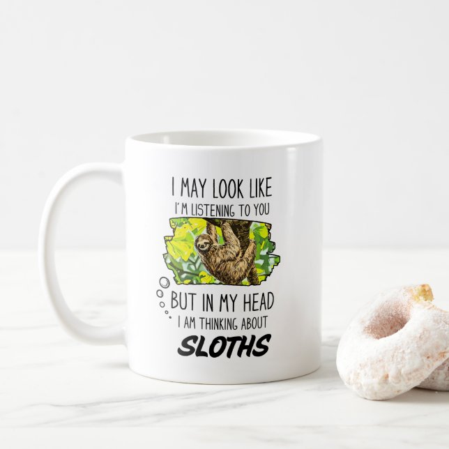 Funny Sloth Lover Mug (With Donut)