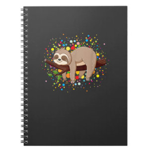 Funny Sloth Lovers Polka Dots Happy Dot Day Girls  Notebook