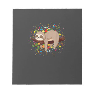 Funny Sloth Lovers Polka Dots Happy Dot Day Girls  Notepad