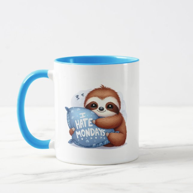 Funny sloth lovers word art  mug (Left)